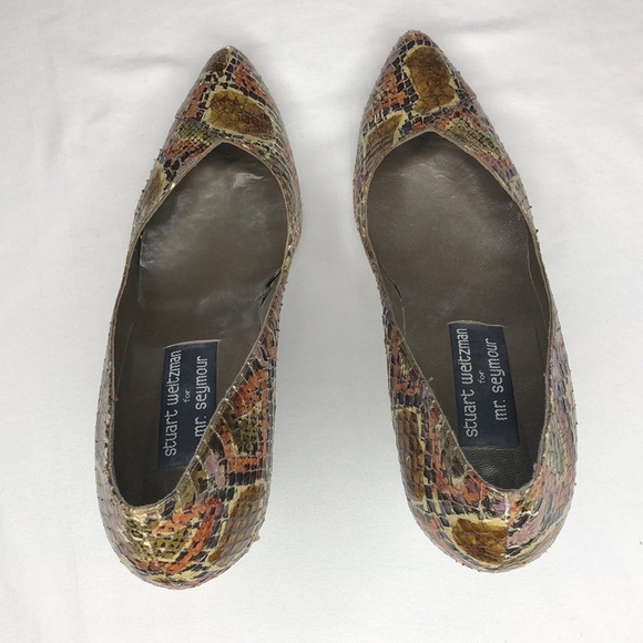 Stuart Weiztman for Mr Seymour Snake Heels Womens Size 8.5 - Picture 8 of 14